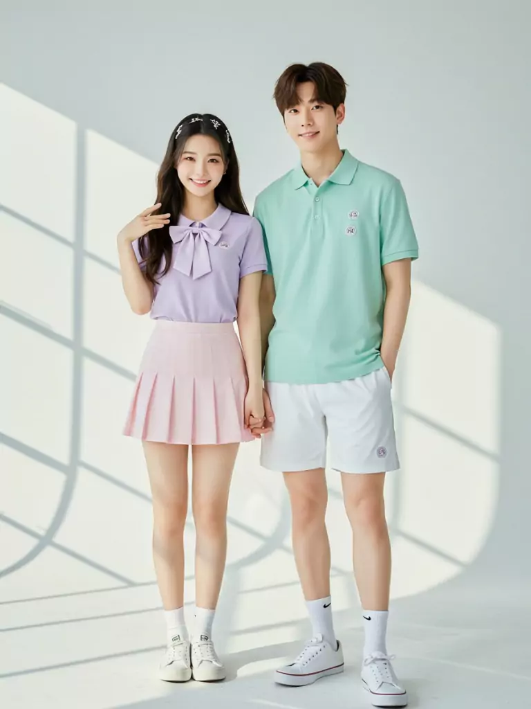 Tennis-Skirt + Shirt Sets (Preppy Pastel Style)