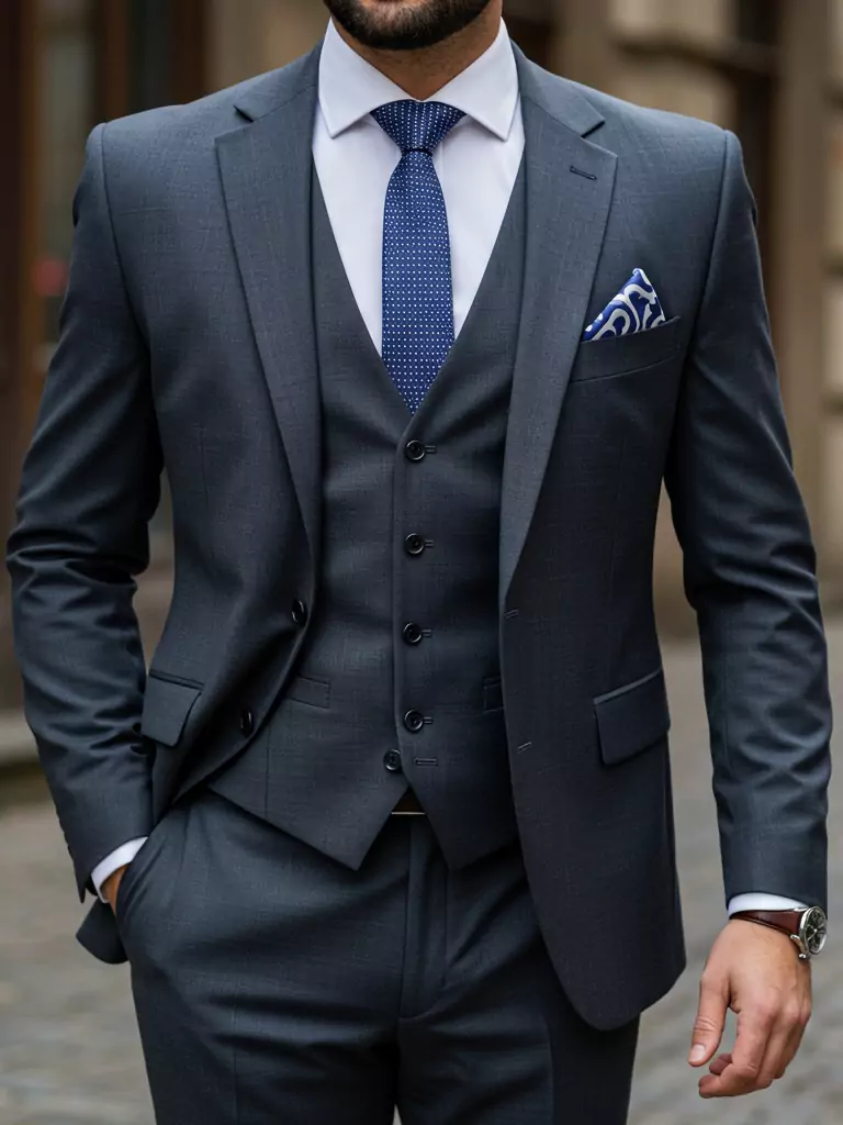 Three-Piece Suit with Waistcoat