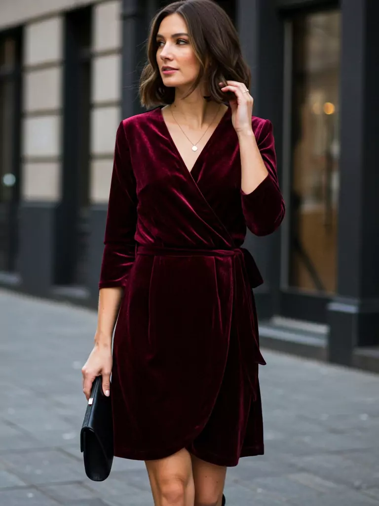 Velvet Wrap Dress