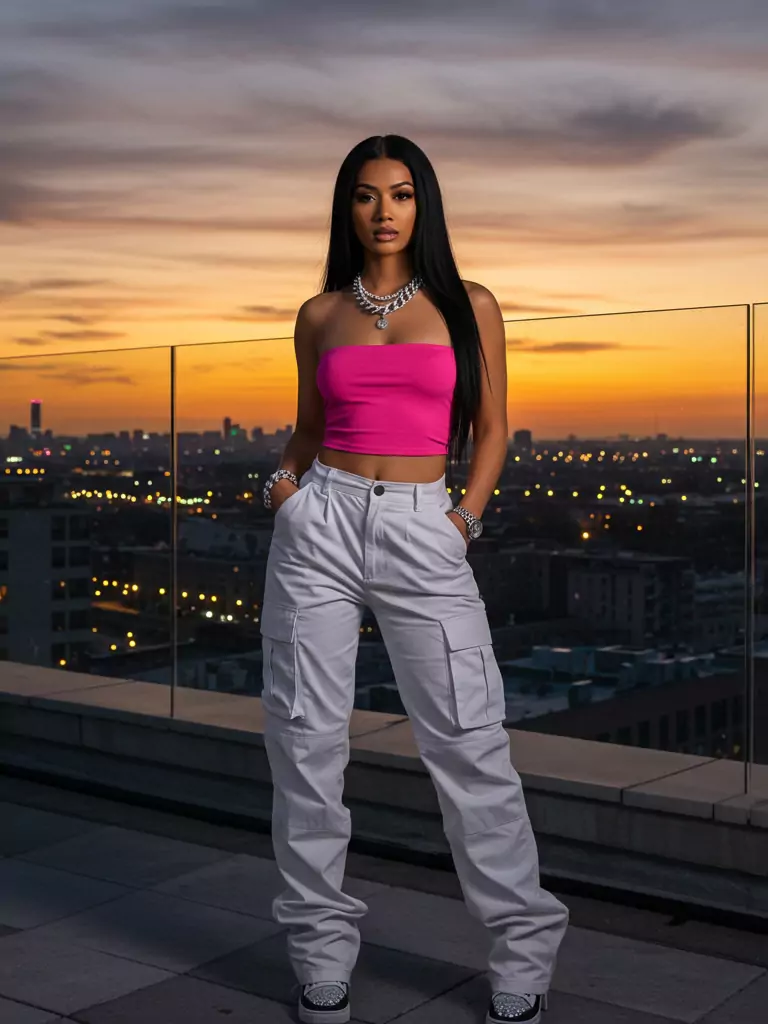 Cargo Pants with a Crop Top