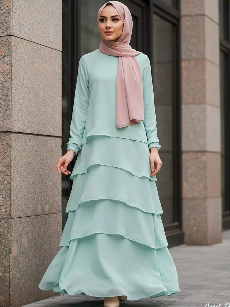 Chiffon Layered Gown