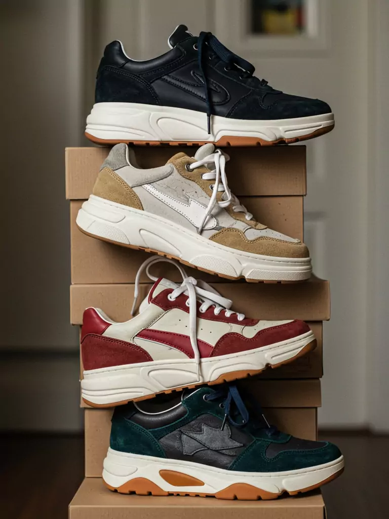 Color-Blocked Chunky Sneakers