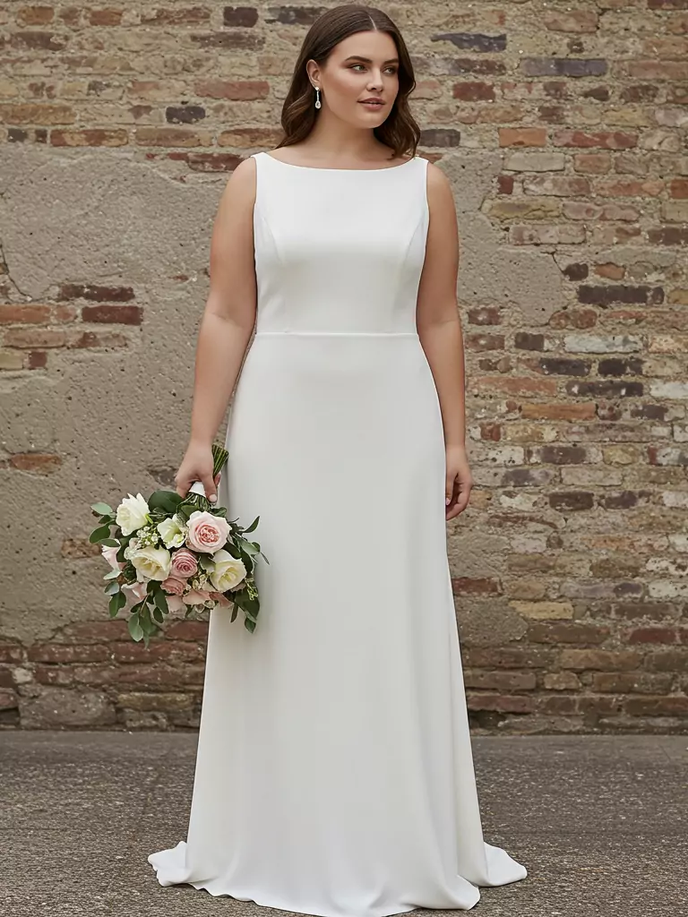 Crepe Fit-and-Flare with Minimal Details