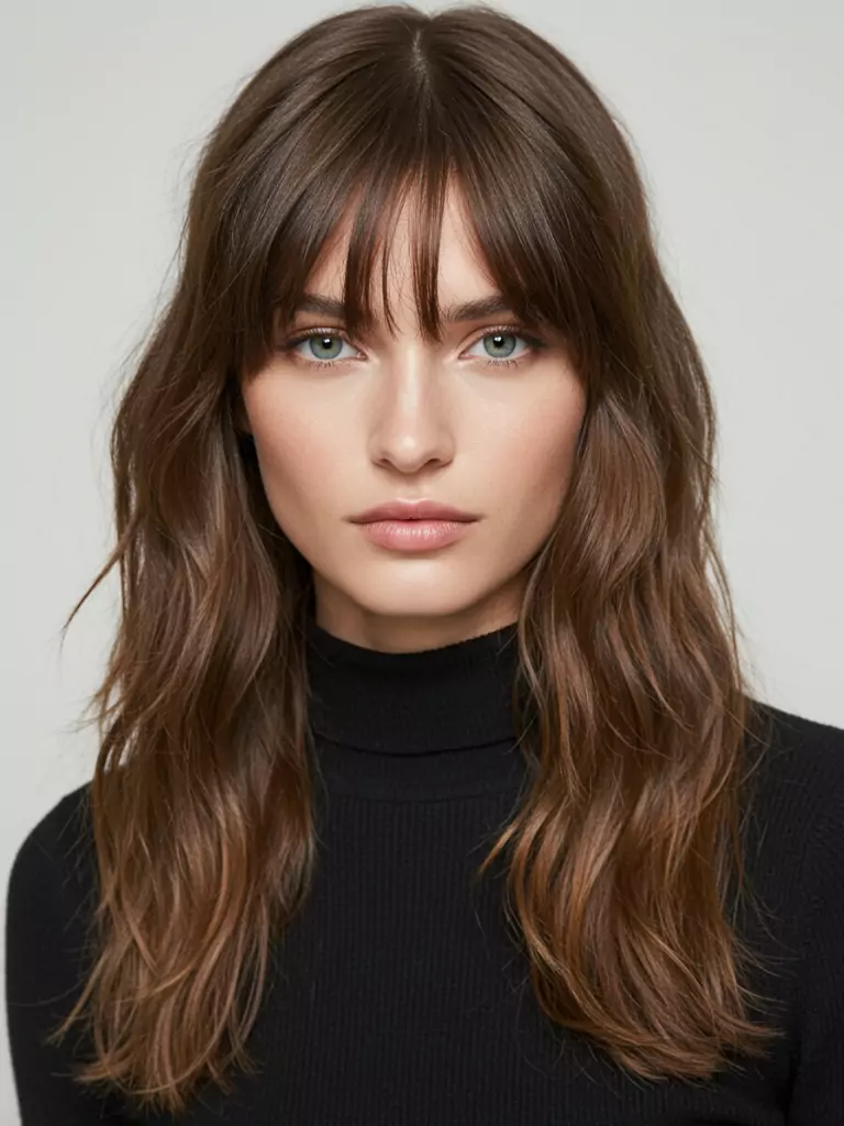 Curtain Bangs with Long Hair