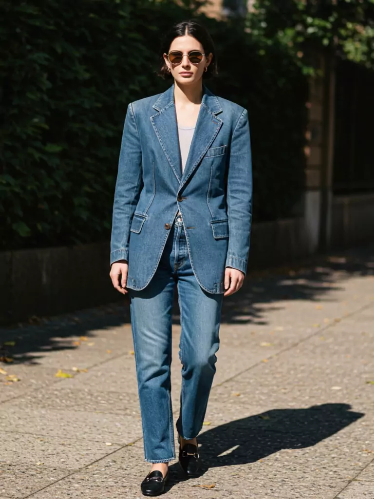 Denim Blazer with Jeans