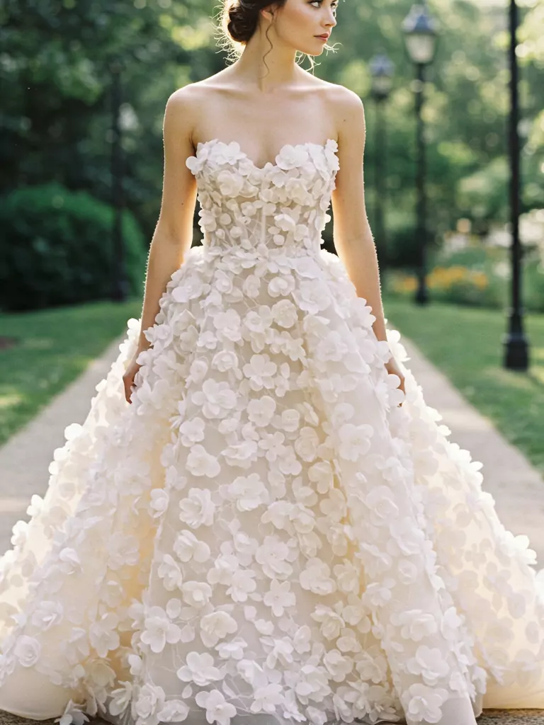 Floral Appliqué Dress