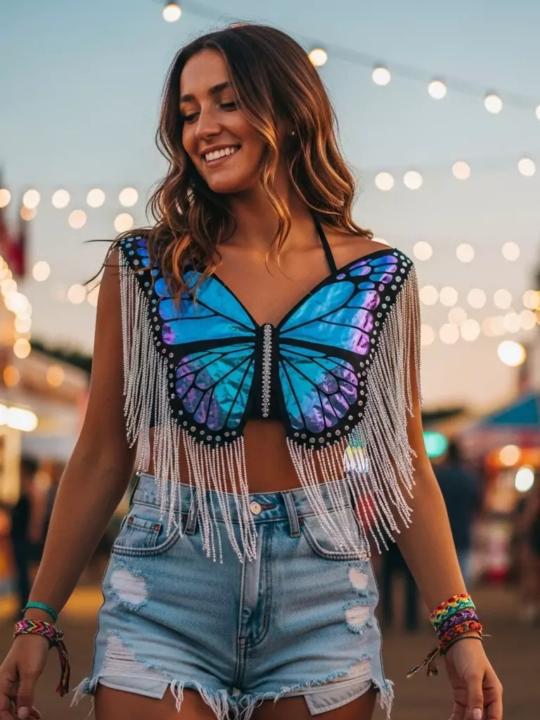 Fringe Butterfly Top