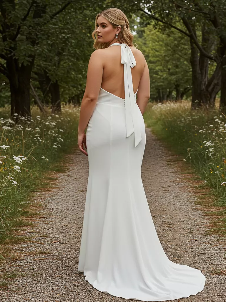 Halter-Style Mermaid with Train