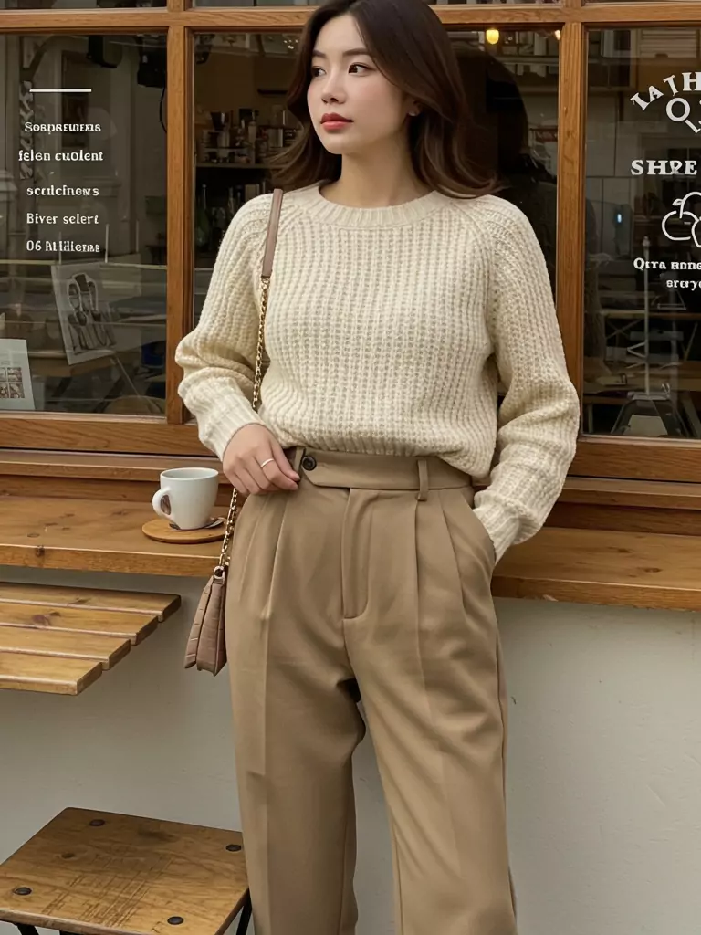 Knit Sweater + Wide-Leg Pants