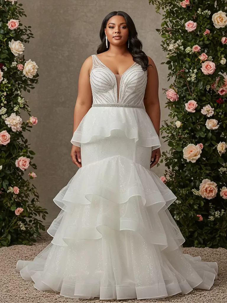 Layered Tulle Mermaid with Sparkle