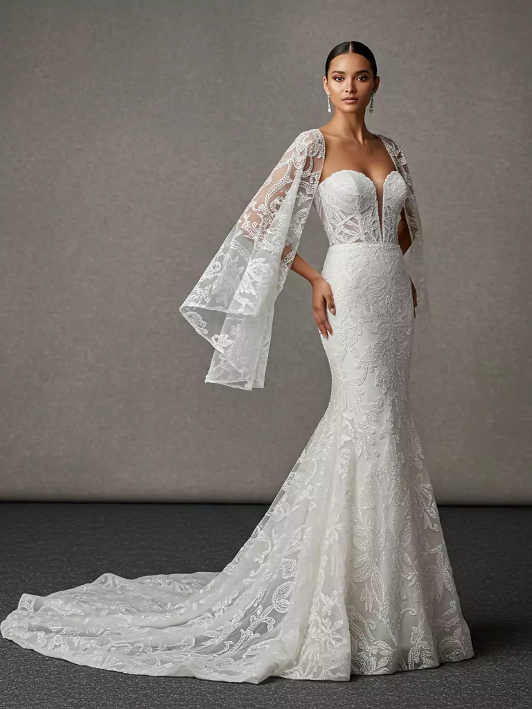 Mermaid Dress with Drama