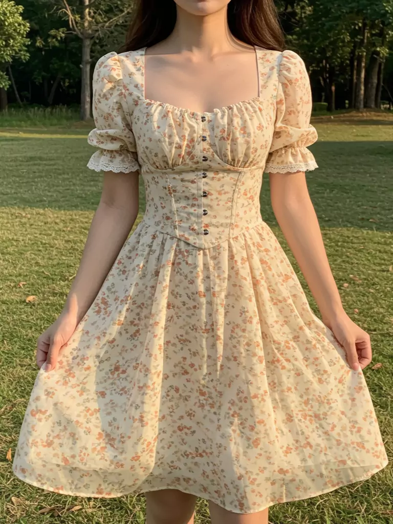 Milkmaid  Corset Bodice Dress
