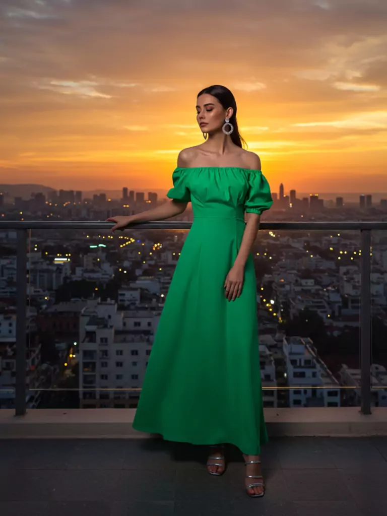 Off-Shoulder Maxi for Evenings