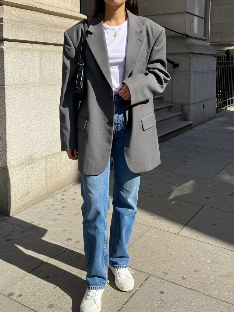 Oversized Blazer + Jeans