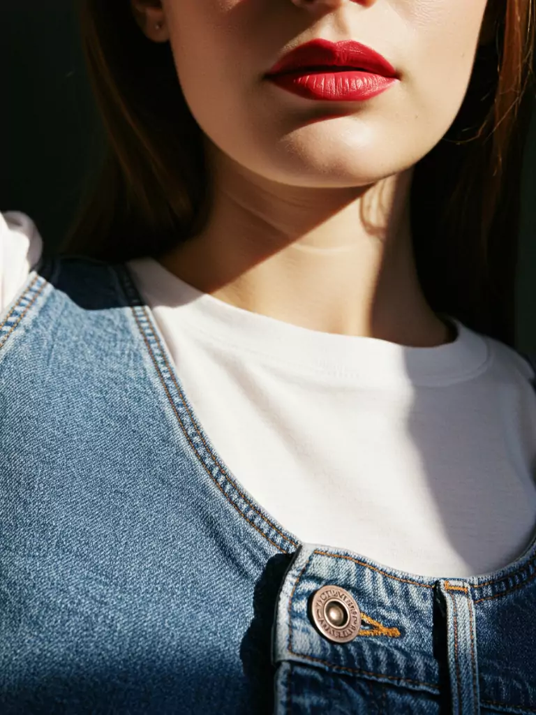 Pair Red Lips with a White Tee