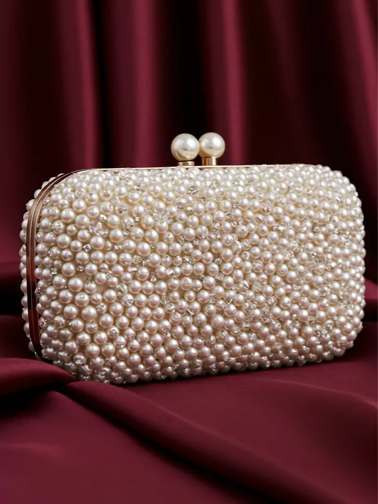Pearl-Studded Clutch