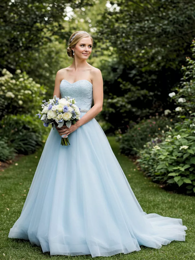 Powder-Blue Gown