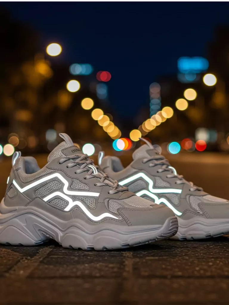 Reflective Accent Sneakers