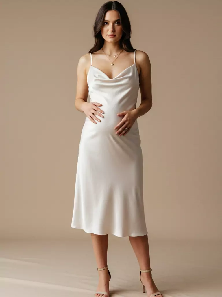 Satin or Silk Midi Slip