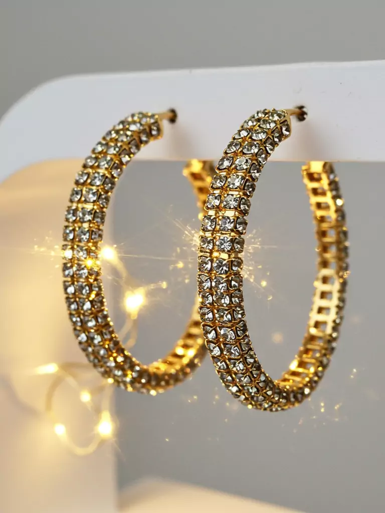 Sparkling Hoop Earrings