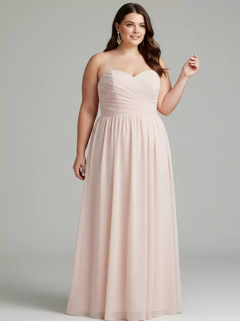 Strapless A-Line with Built-In Shapewear