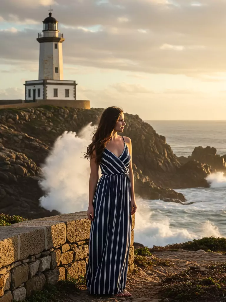 Striped Maxi for Seaside Walks