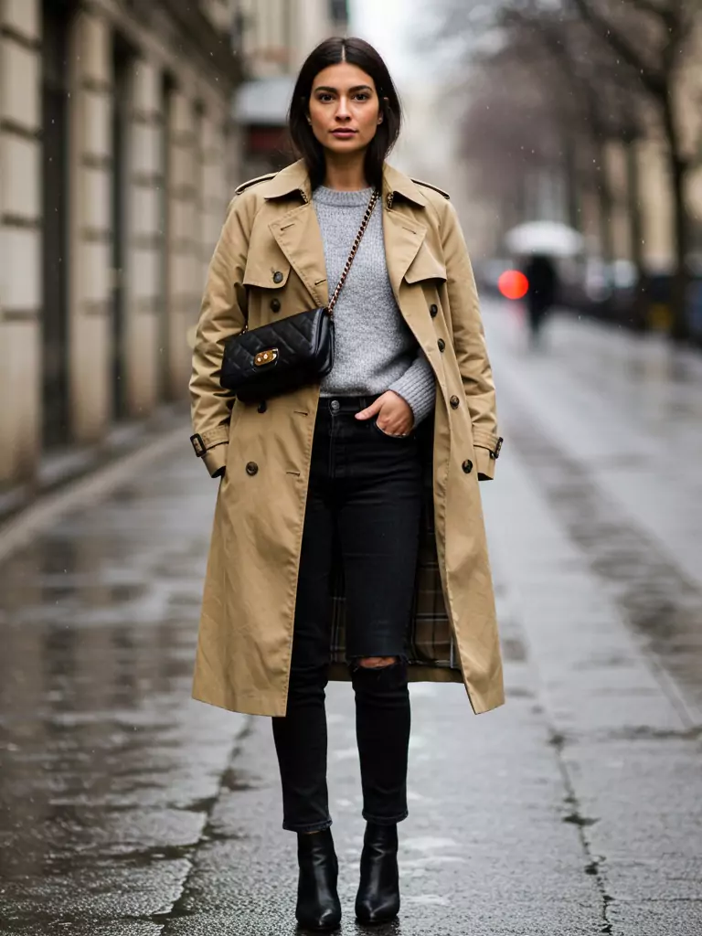 Trench Coat + Jeans