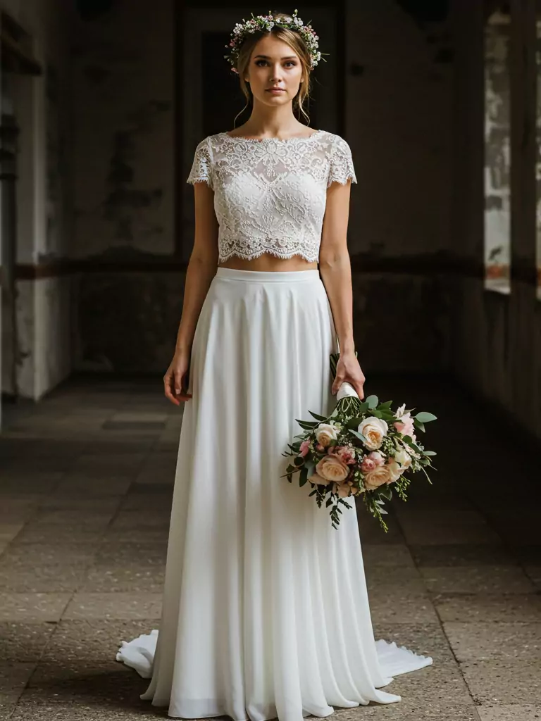 Two-Piece Dress or Crop Top