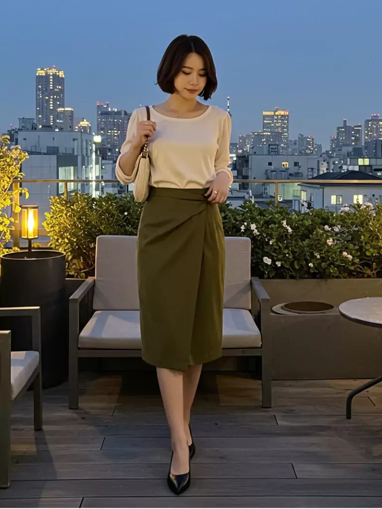 Wrap Pencil Skirt