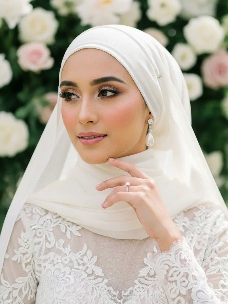 Basic Draped Chiffon Veil