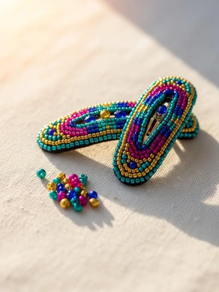 Beaded Hair Clips