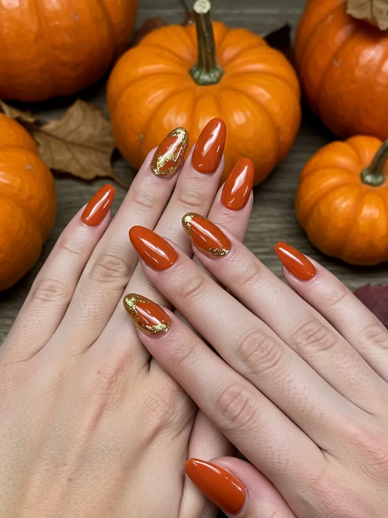 Burnt Orange Fall Tips