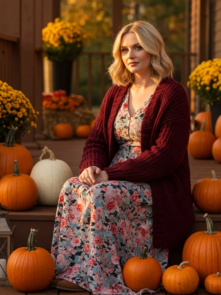 Cardigan and Maxi Dress Combo