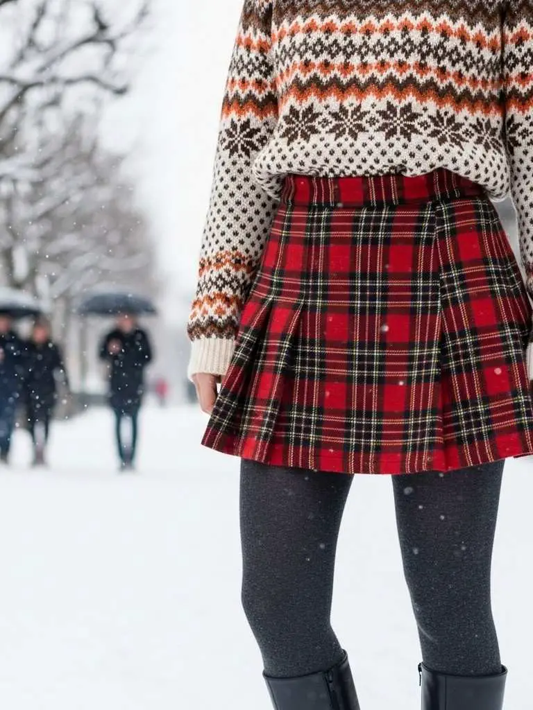 Chunky Cable Knit and Midi Skirt