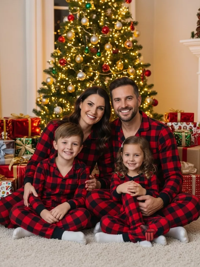 Classic Red Plaid Pajamas