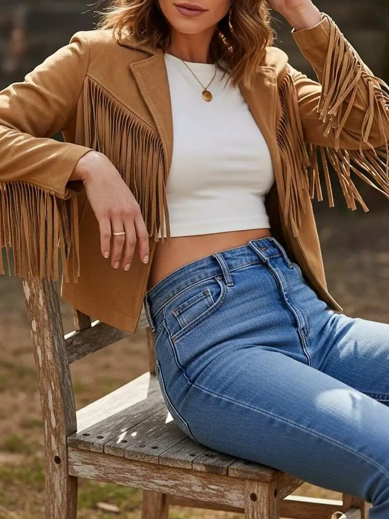 Classic Suede Fringe Jacket