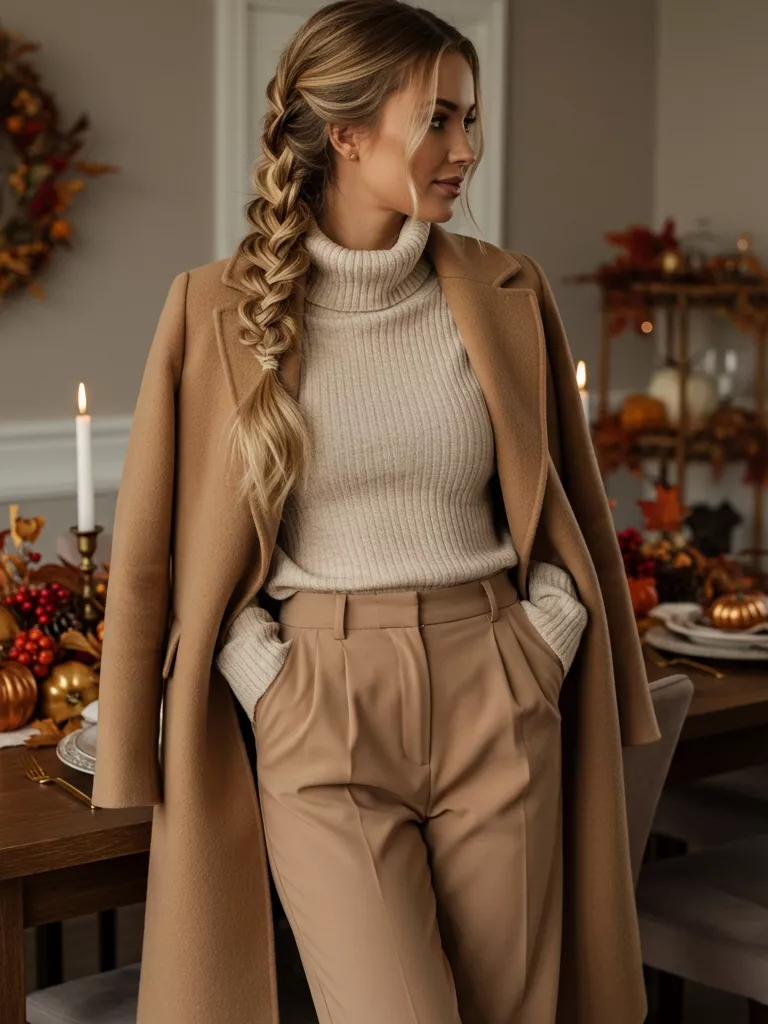 Cozy Layered Neutral Look