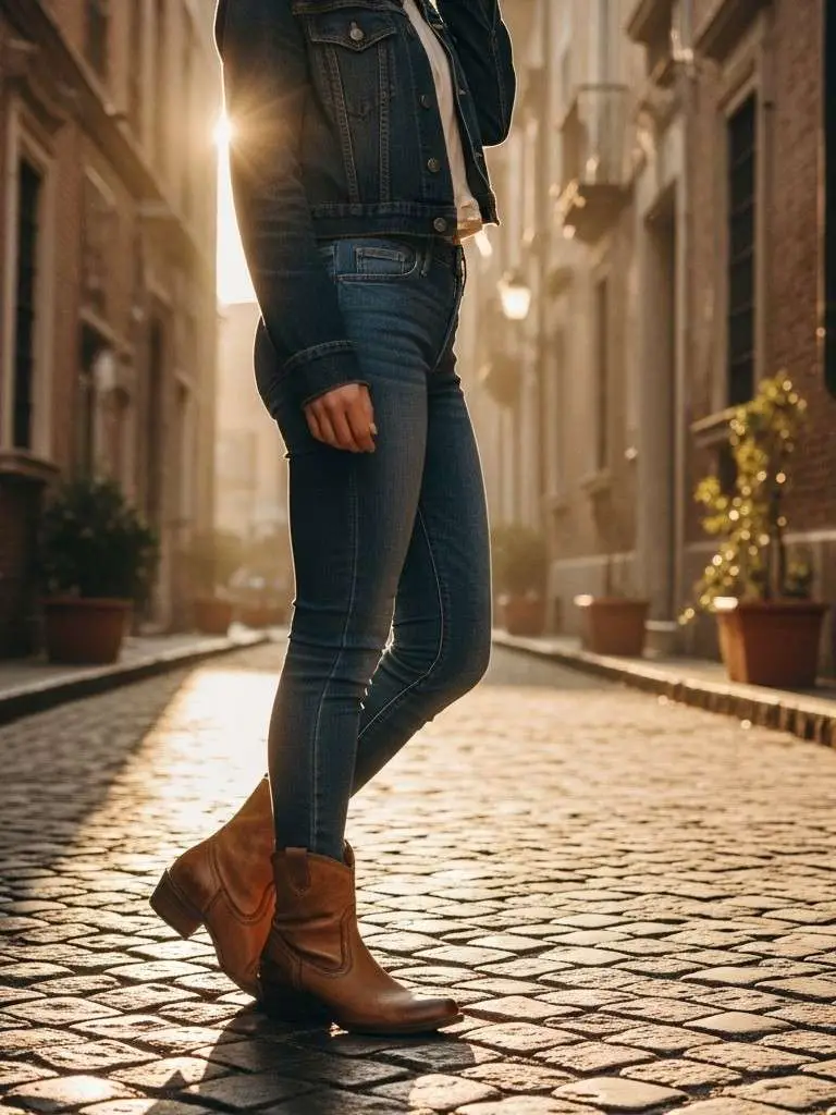 Cropped Denim in Dark Wash