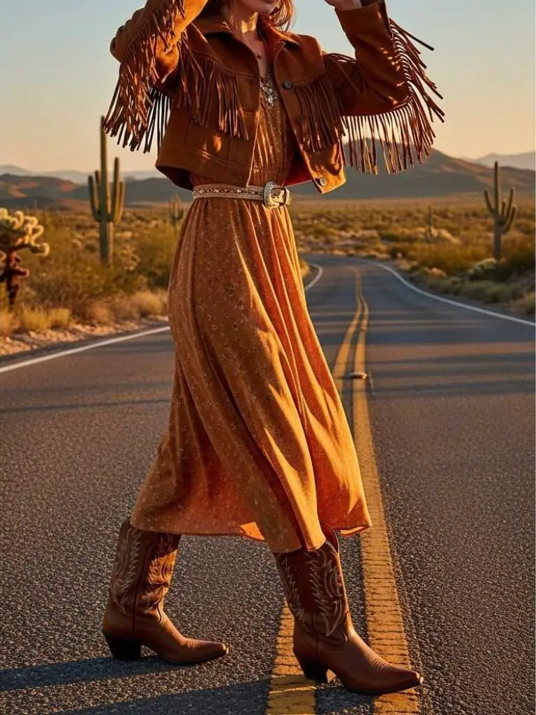 Cropped Fringe Jacket