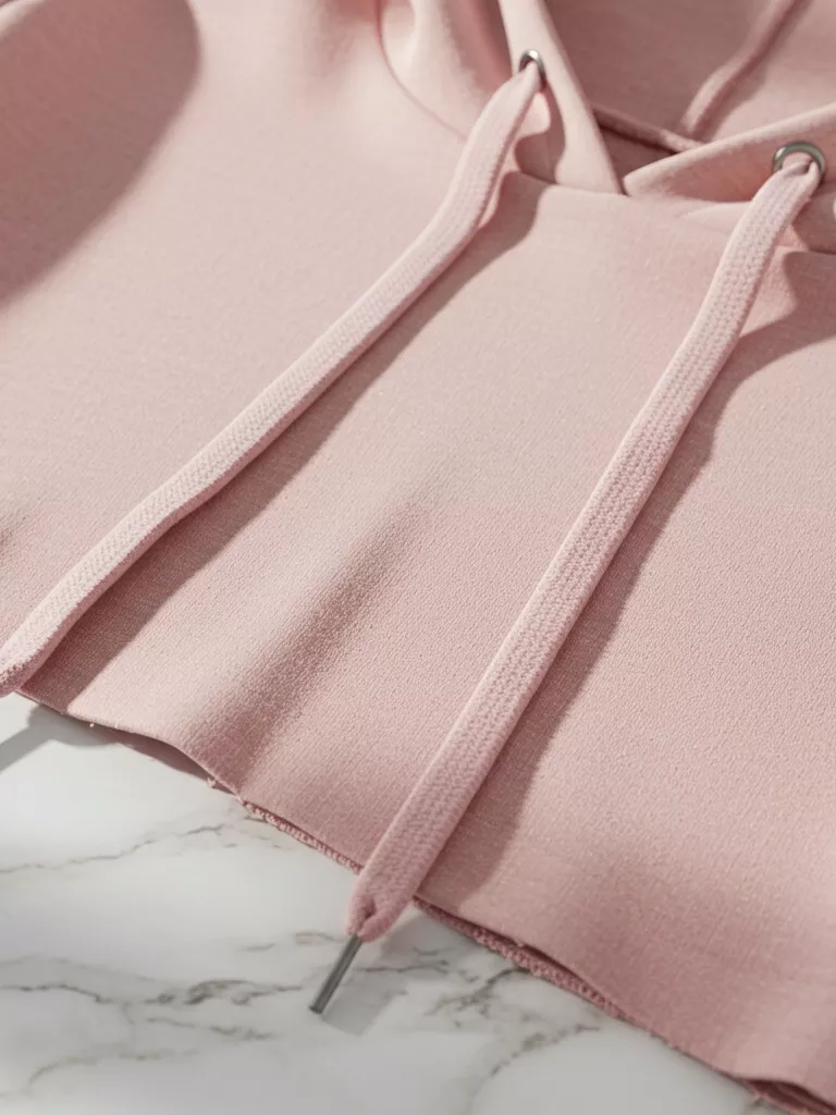 Cropped Hoodie with Drawstrings