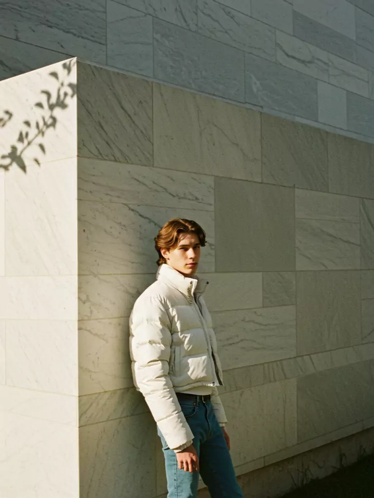 Cropped White Puffer