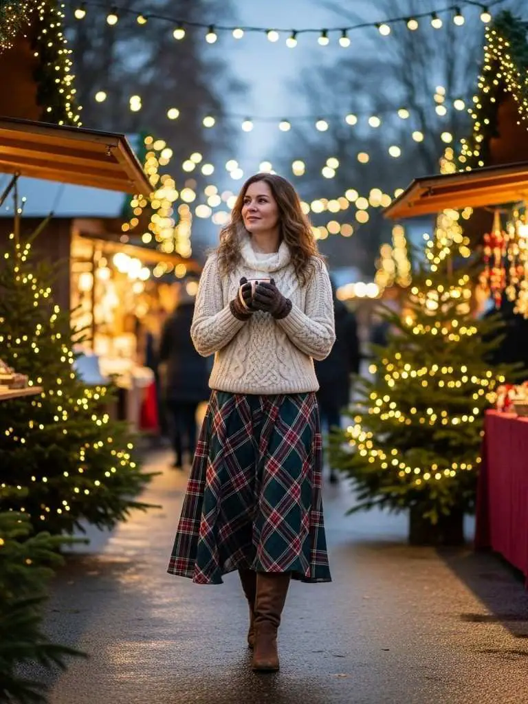 Fair Isle Sweater and Mini Skirt