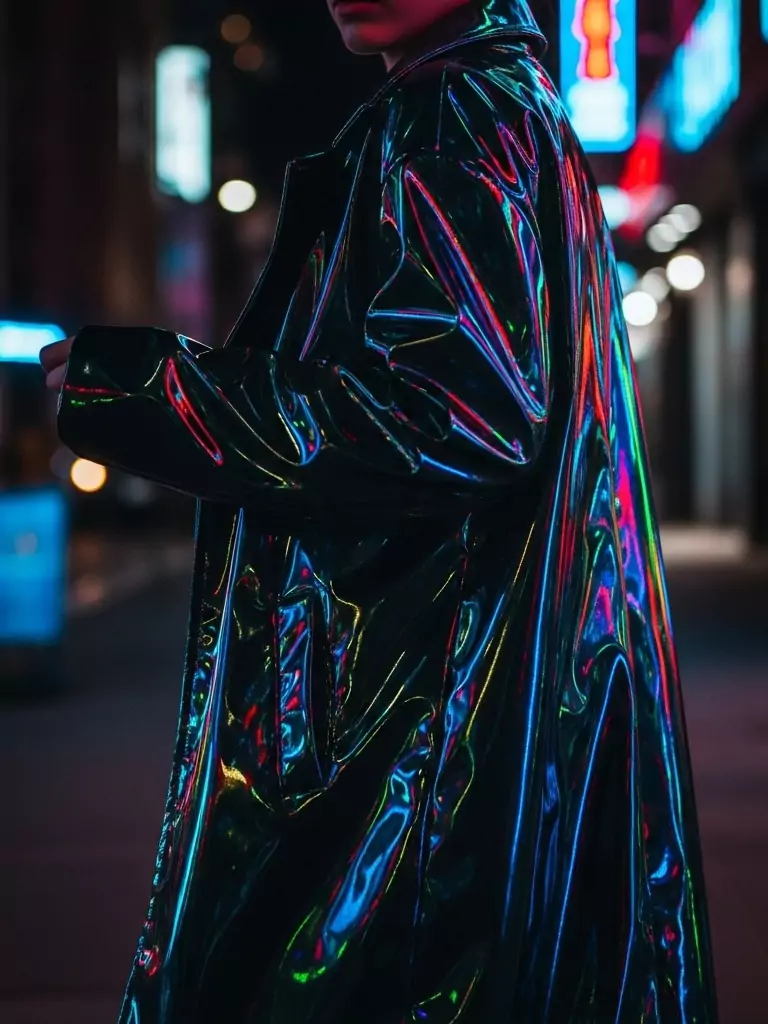 Faux Leather Oversized Coat