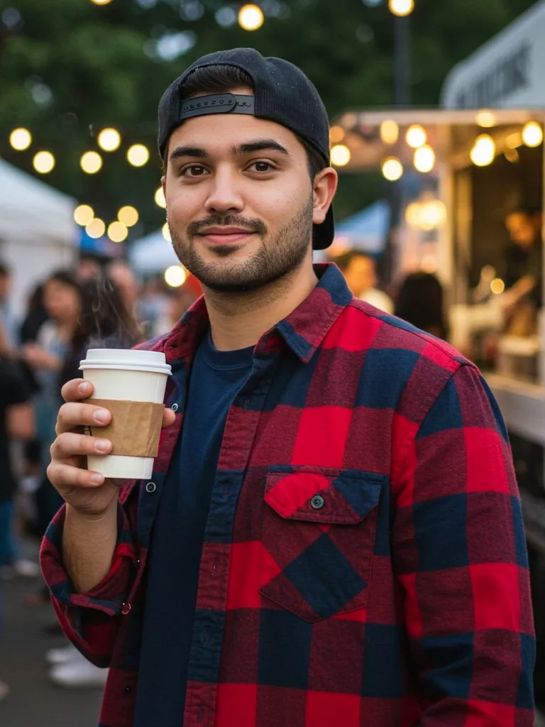 Flannel Shirt with Patriotic Touch