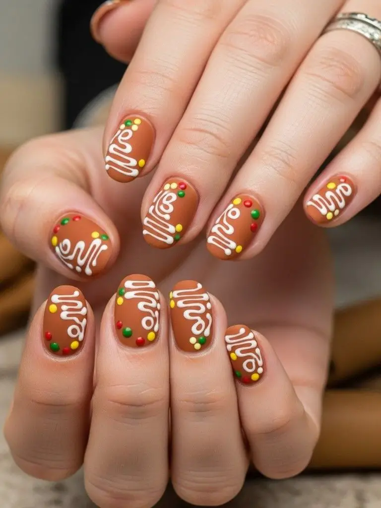 Gingerbread Brown Nails