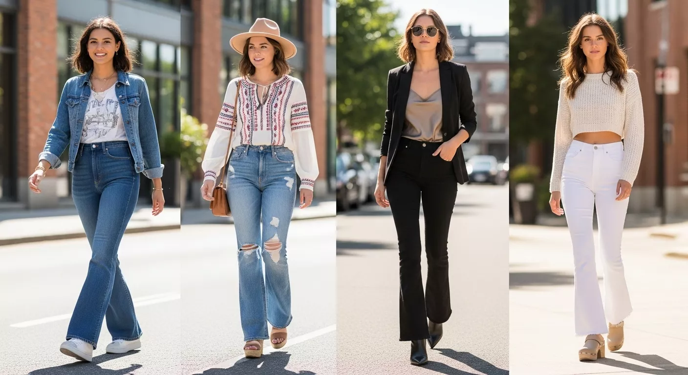How To Style Flared Jeans: 6 Easy Outfits That Actually Work