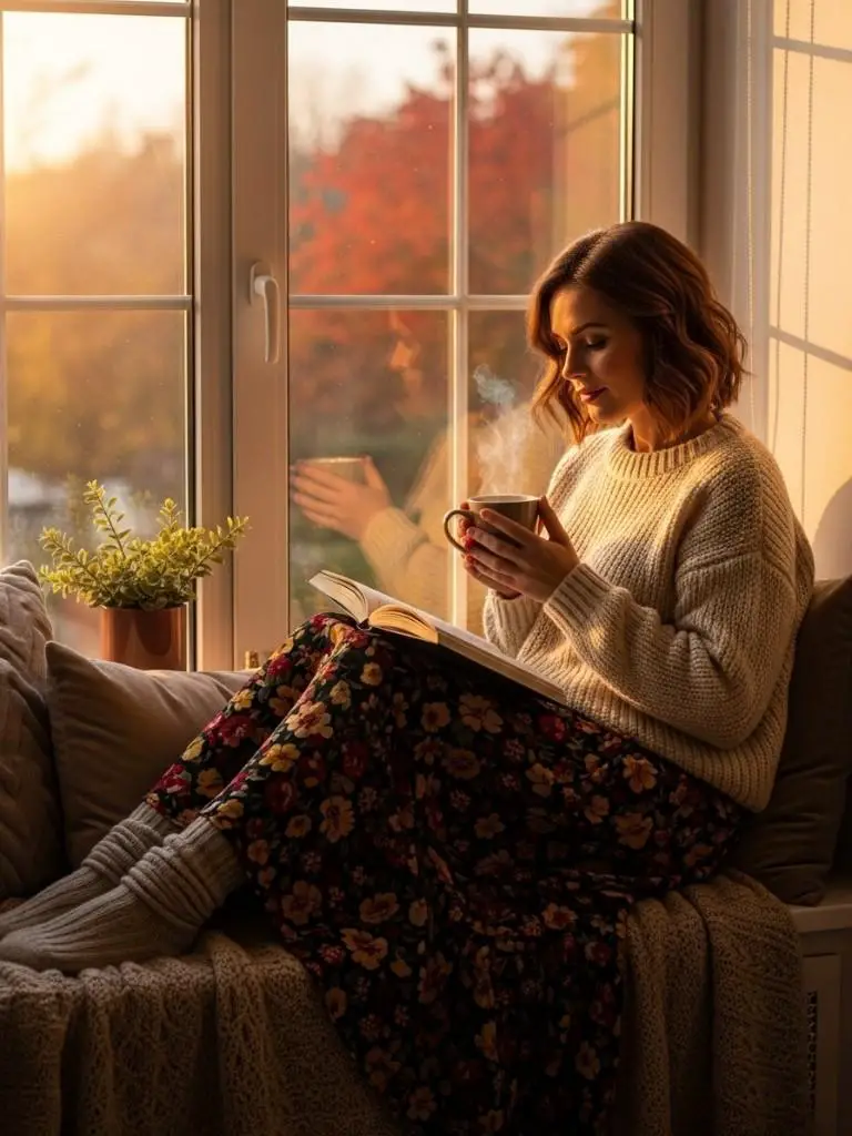 Knit Sweater and Long Skirt