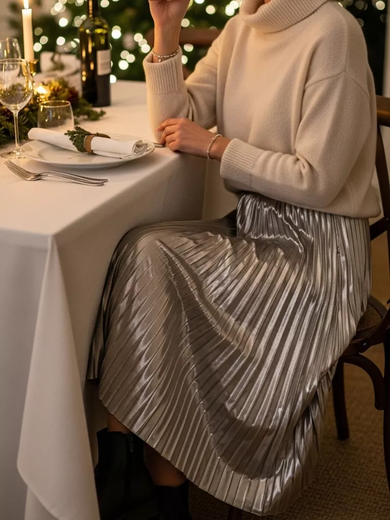 Metallic Pleated Skirt Magic