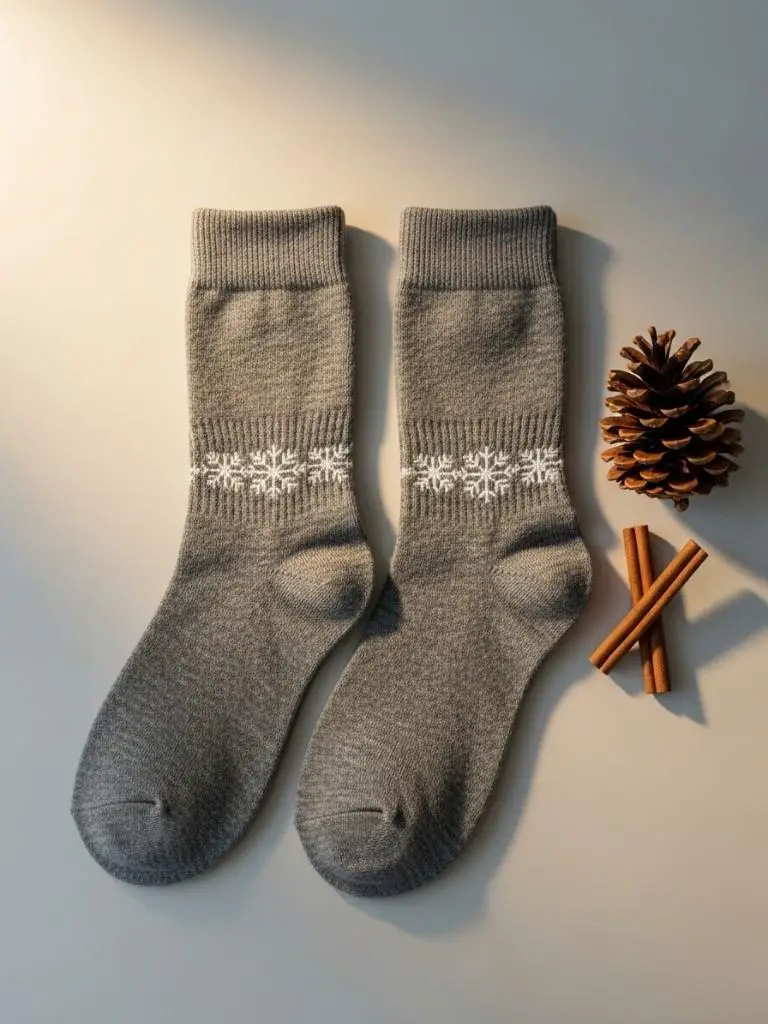 Minimalist Grey Snowflake Design