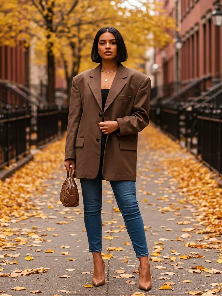 Oversized Blazer with Skinny Jeans